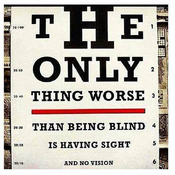 Having Sight but No Vision